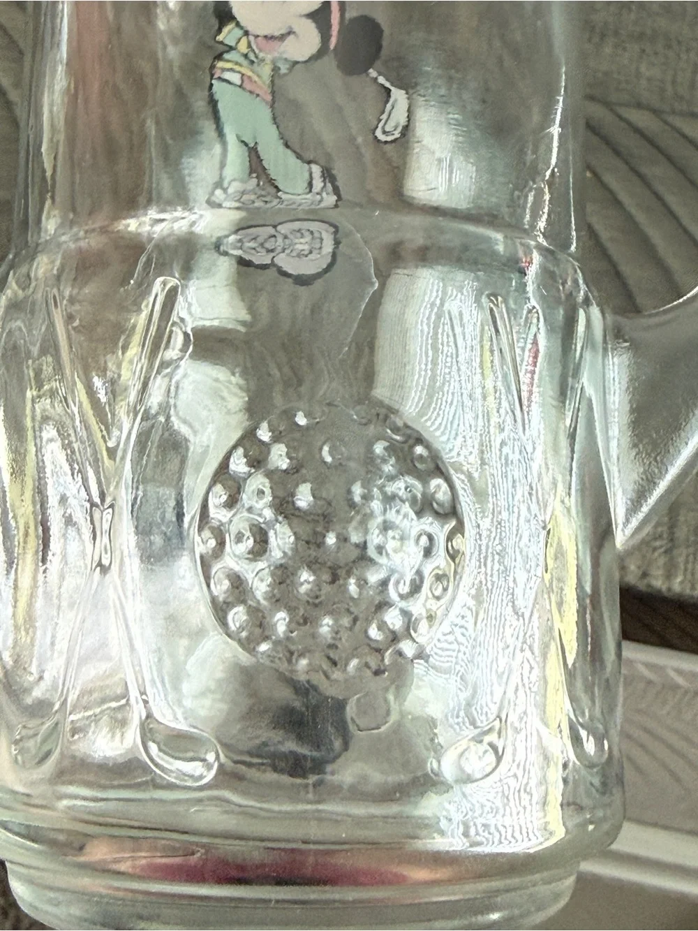 Vintage - Walt Disney World Glass Mug Golfing Mickey Mouse Golf Bag Stein Cup